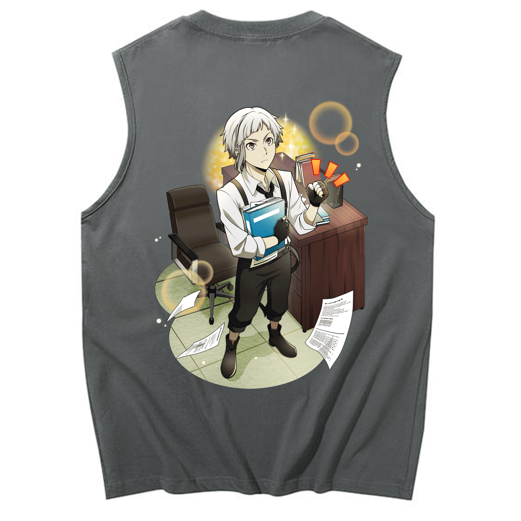 （画像用） 文豪ストレイドッグス Bungo Stray Dogs コットン100％タンクトップ（背面プリント）